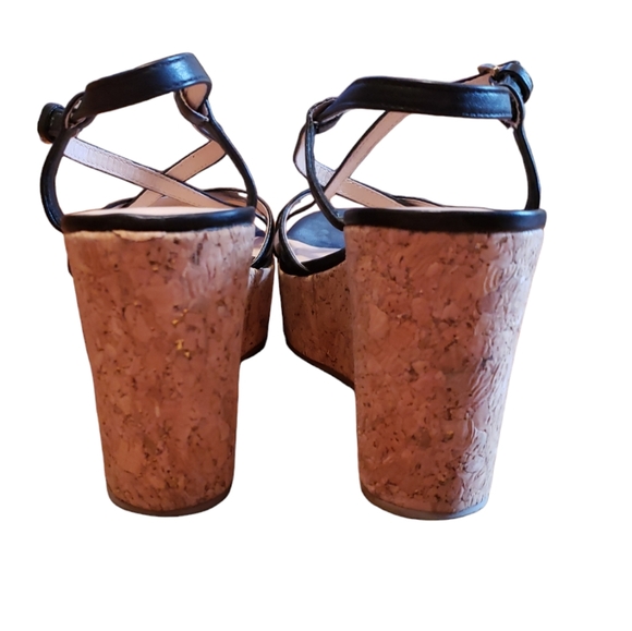 Kate Spade St Tropez Wedge Sandal in Black Size 6 - Picture 4 of 8